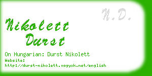 nikolett durst business card